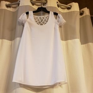 Stillettos white mini dress